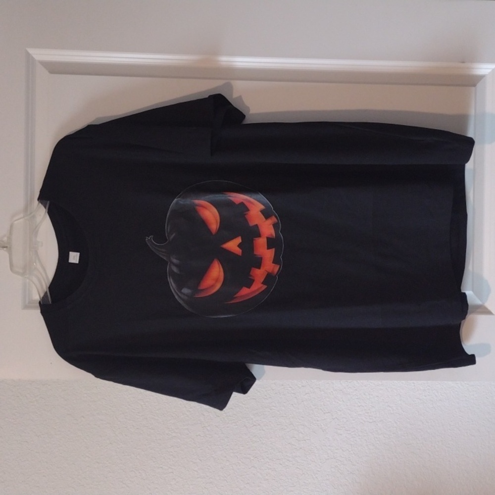 Black Halloween Pumpkin T-Shirt New